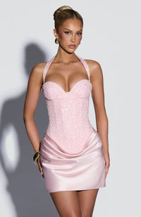 Maya | Women's Short Corset Halter Homecoming Mini Dress