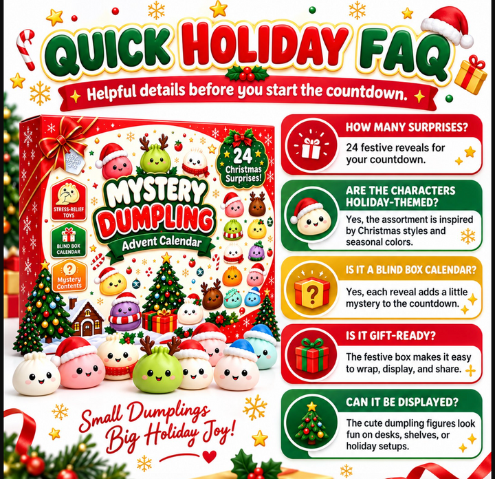 Mystery Mini Dumpling 24 Day Holiday Advent Calendar