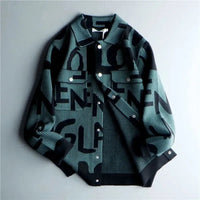 Grace | Women's Knitted  Button Jacket with Text
