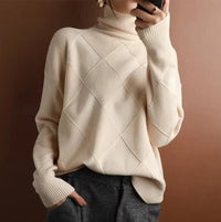 Angela | Women's Elegant Ribbed Kinted Sweater