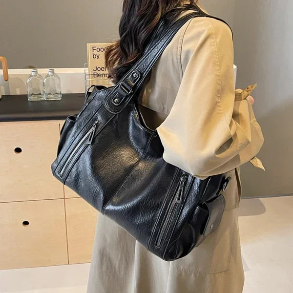 Amber | Women's Spacious Leather Tote Bag