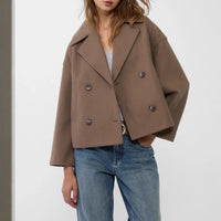 Zoe | Women's Double Breasted Wool Blend Coat
