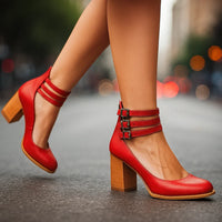 Helen | Women's Bold Block Straps Heels