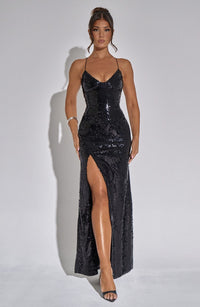 Maya | Women's Sparkle Backless Maxi Dress