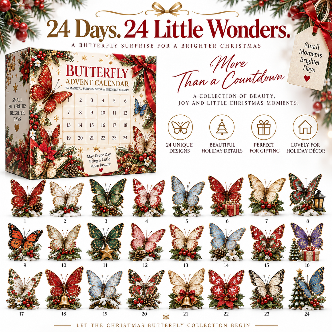 Butterfly Advent Calendar with 24 Magical Surprise Butterflies