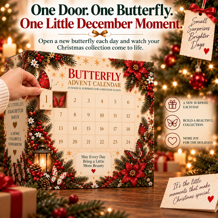 Butterfly Advent Calendar with 24 Magical Surprise Butterflies