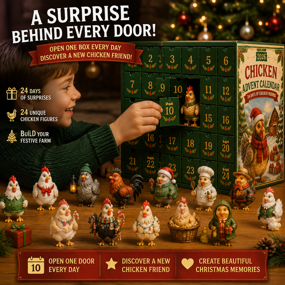 Chicken Advent Calendar 24 Unique Festive Figures