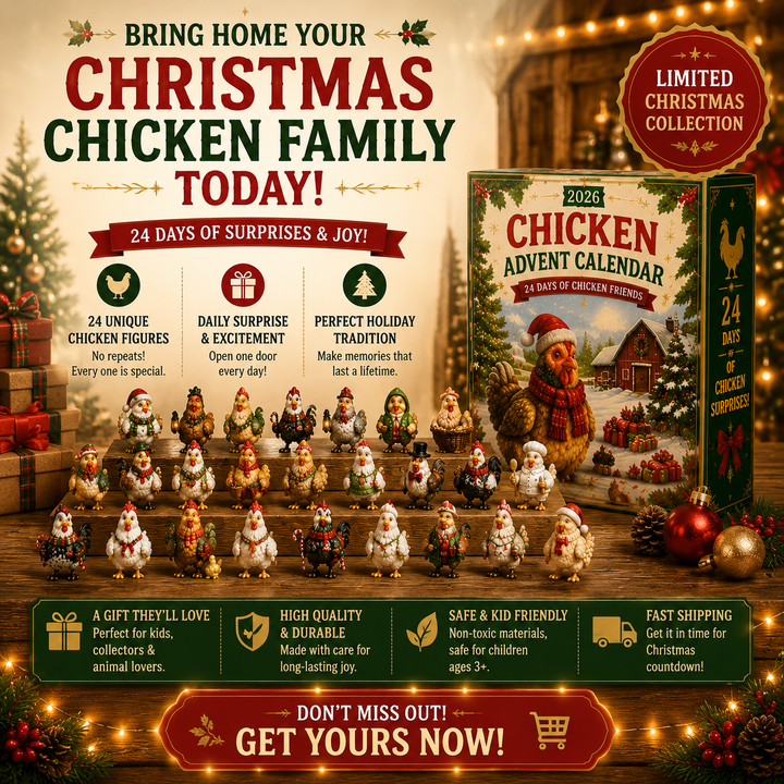 Chicken Advent Calendar 24 Unique Festive Figures