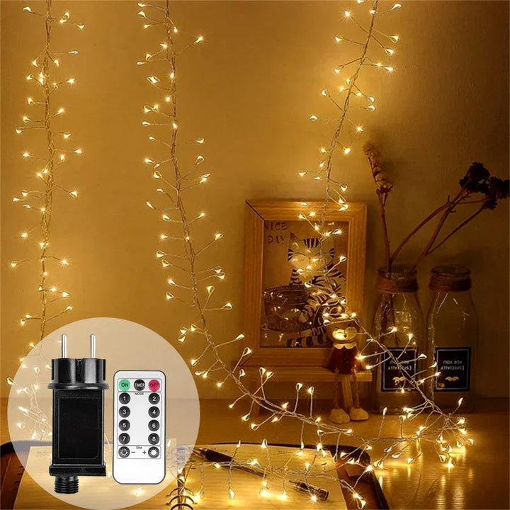 Christmas String Lights Warm White Cluster LED Decorative Lights