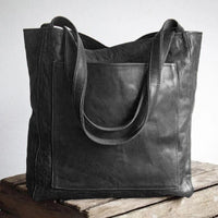 Women's Spacious Leather Shoulder Tote Bag
