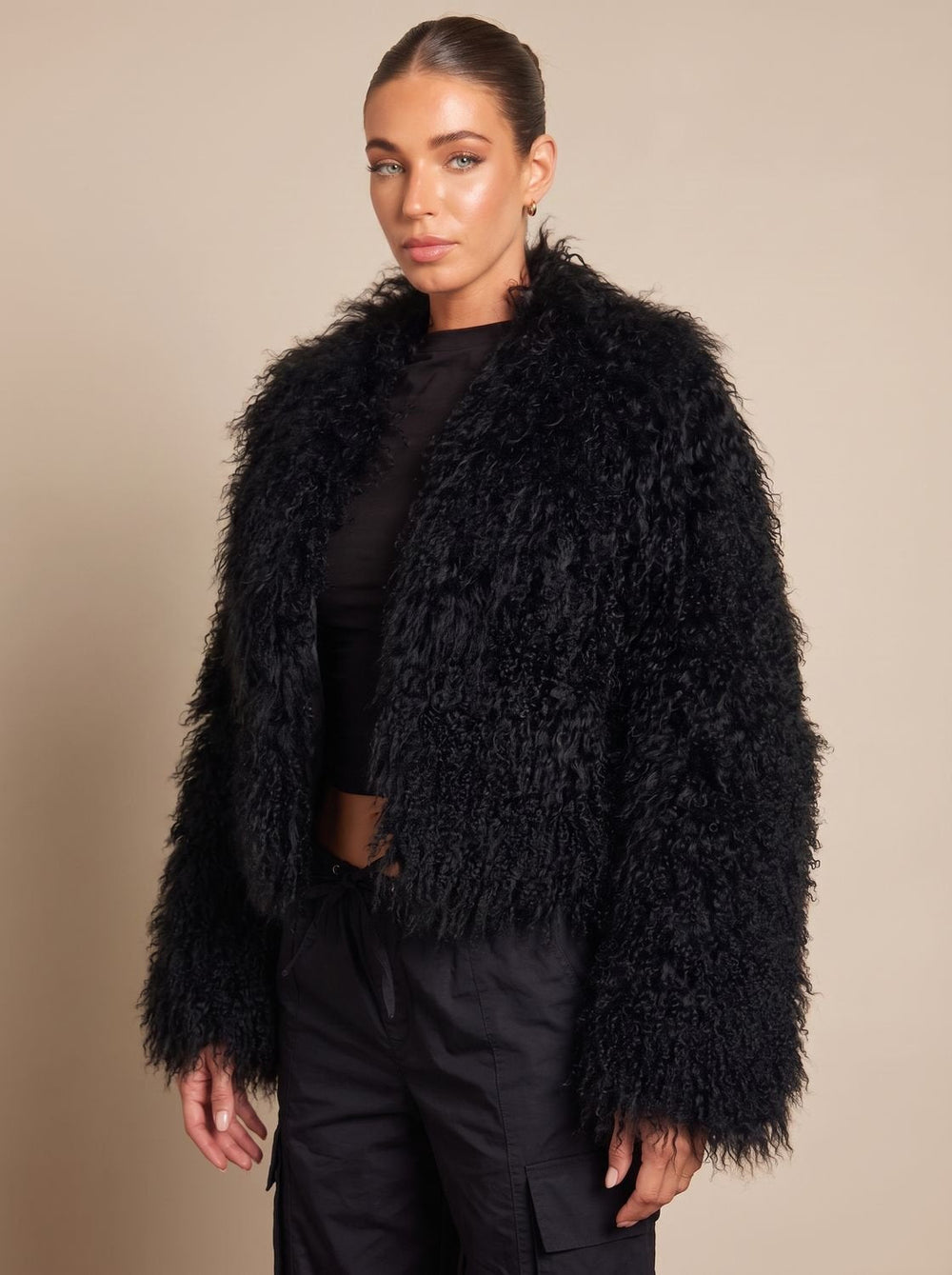 Felicity | Women's Cropped Faux Fur Winter Coat