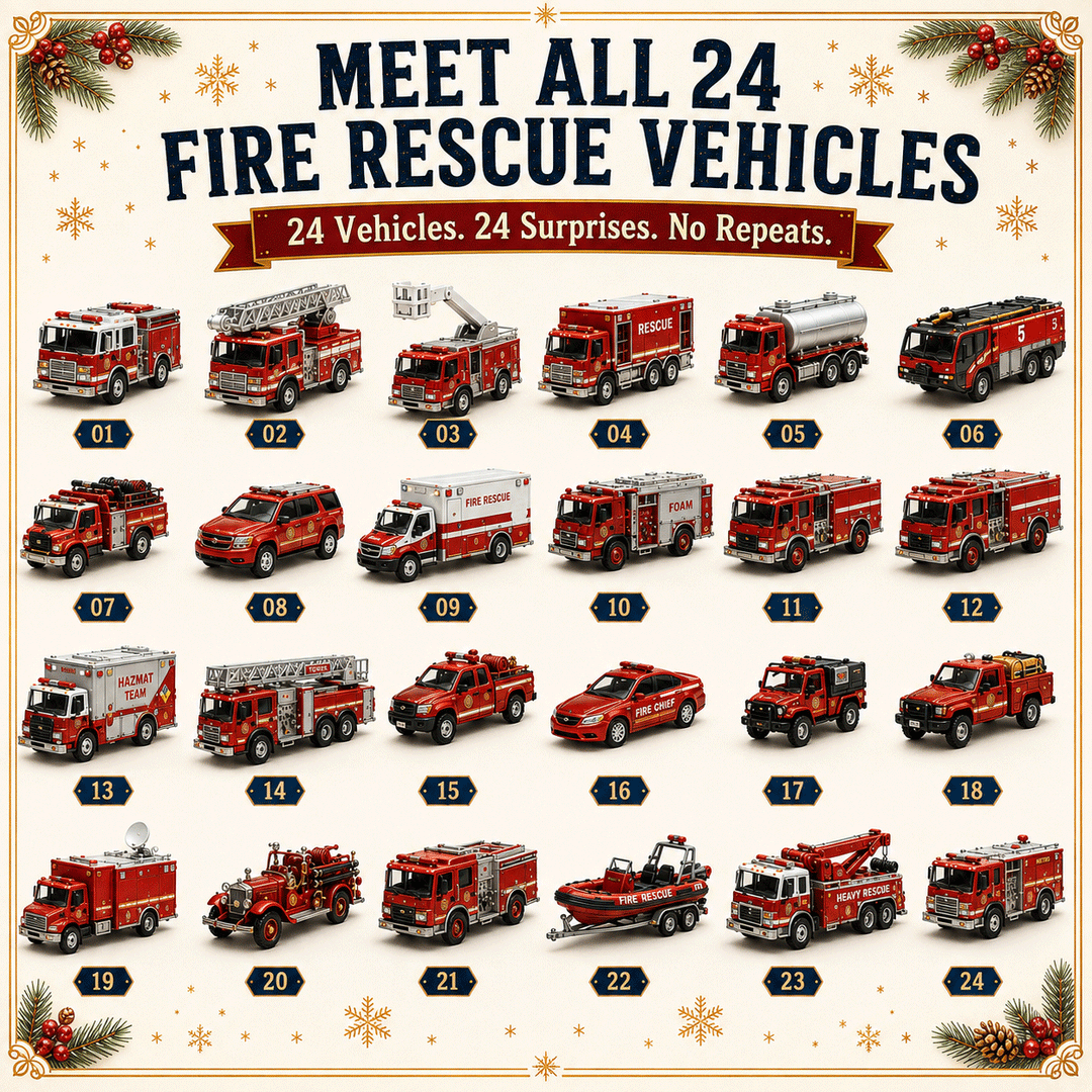 Fire Truck Advent Calendar 24-Day Collectible