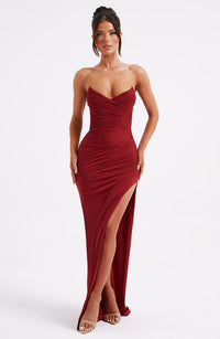 Valentina | Women's Strapless Corset Sheer Mesh Holiday Dress