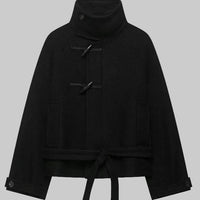 Freya | Women's Short Wool High Collar Duffle Coat