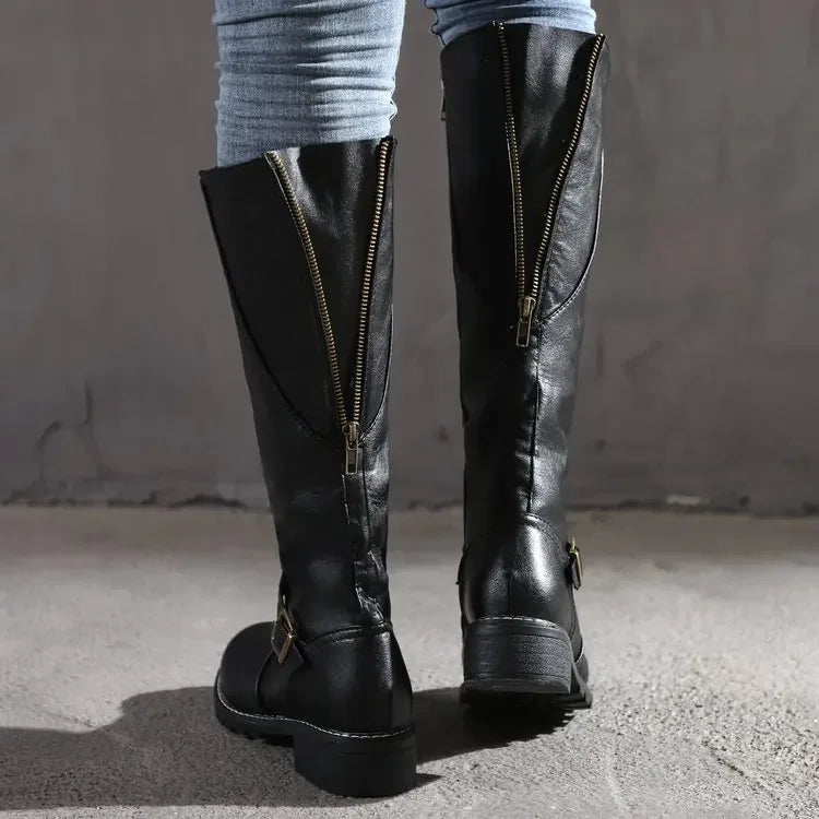 Harriet | Women's Knee High Orthopedic buckle Boots