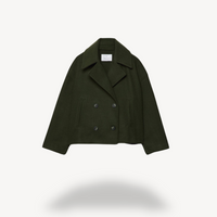Isabella | Women's Boxy Double Breasted Wool Pea Coat