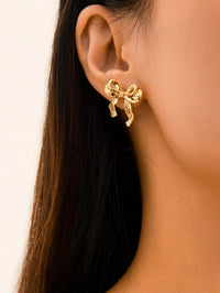 Women's Sculpted Bow Stud Earrings