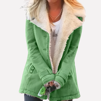 Elara | Women's Suede Fleece Lined Duffle Coat