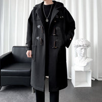 Monty | Men's Long Hooded Wool Duffle Coat