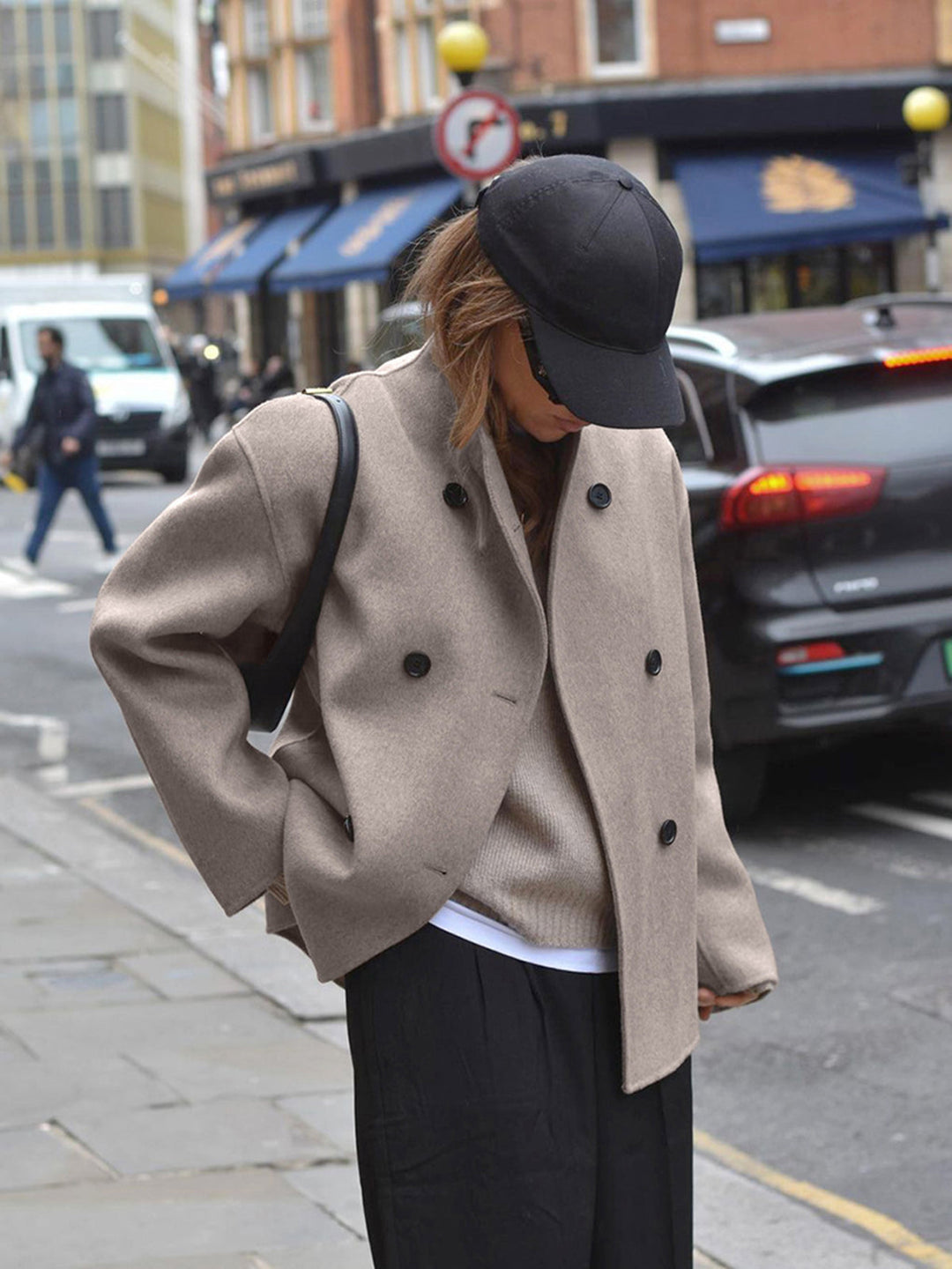 Poppy | Women's Elegant Wool Pea Coat Double-Breasted Blazer