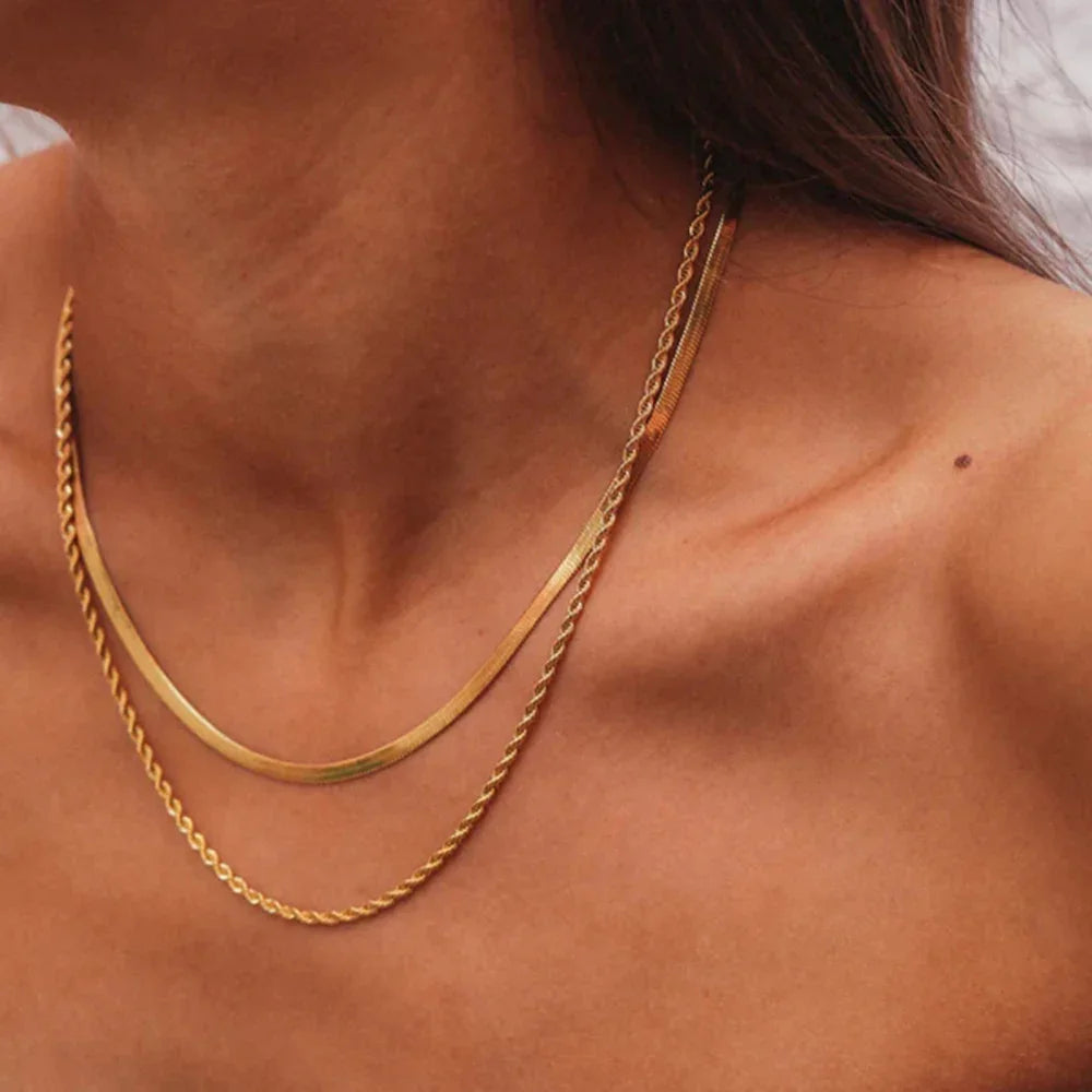 Sharon | Women's Layered Gold-Plated Necklace