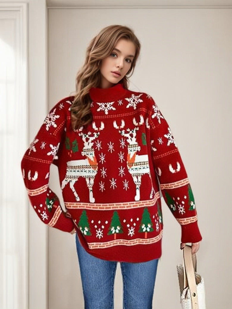 Summer | Women's Festive Jacquard Sweater Dress