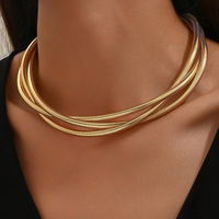 Women's Layered Snake Chain Necklace